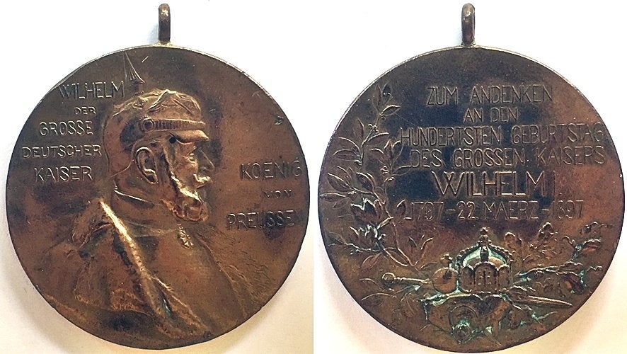 Hangpenning Keizer Wilhelm I 1897, Postzegels en Munten, Verzenden, Overige materialen, Buitenland