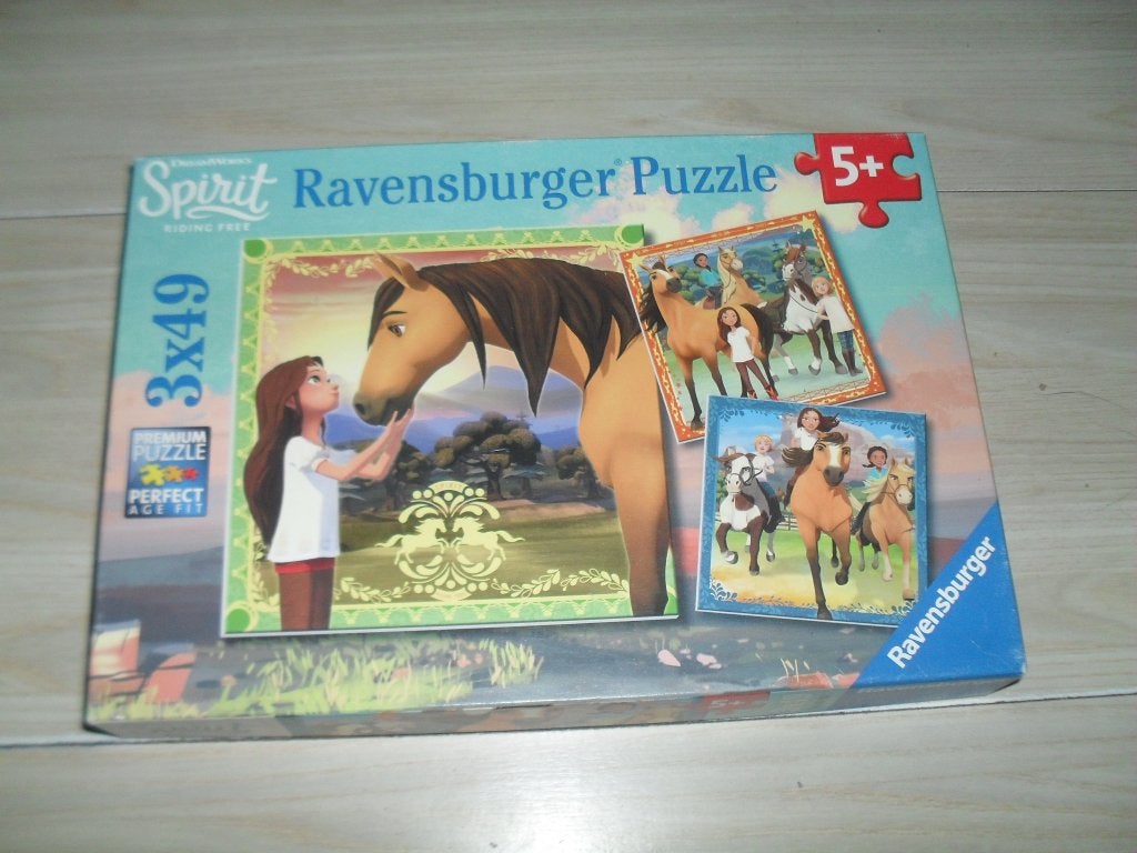 Spirit puzzeltjes 3 x 49 stukjes, Ophalen, 10 tot 50 stukjes, Gebruikt, 4 tot 6 jaar