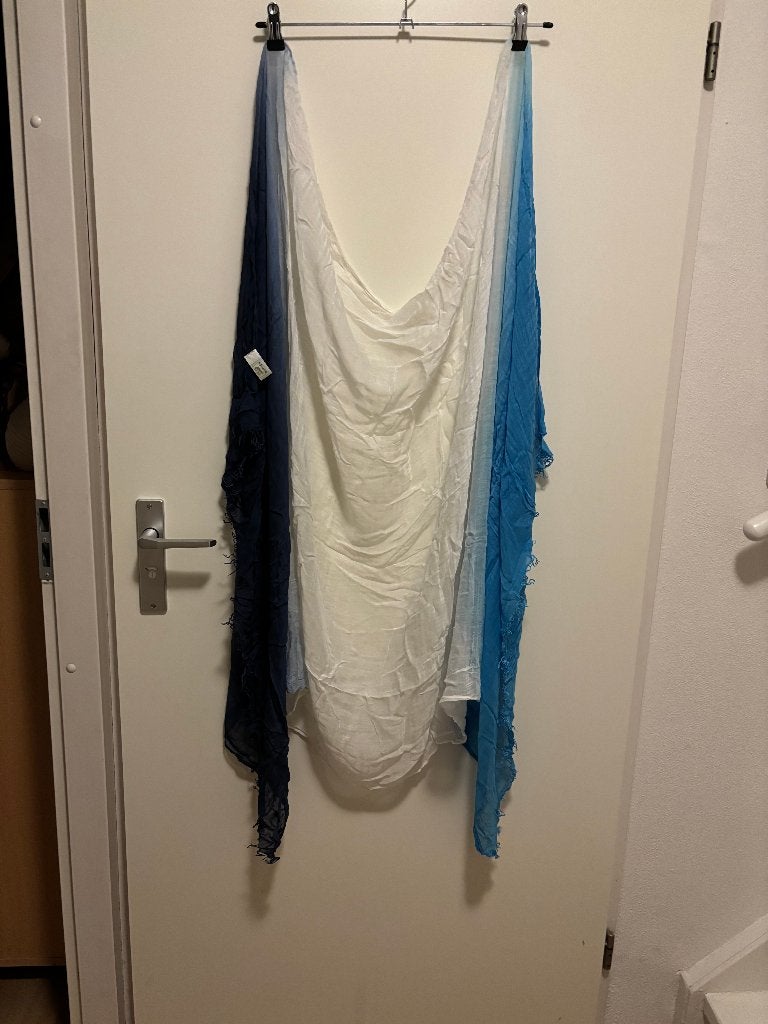 Romano sjaal blauw wit, Romano, Maat 46/48 (XL) of groter, Ophalen of Verzenden, Zo goed als nieuw