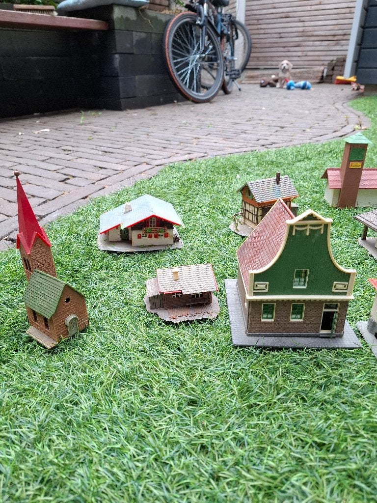 Modelhuisjes miniatuur, Overige merken, Gebruikt, Gelijkstroom, Brug, Tunnel of Gebouw