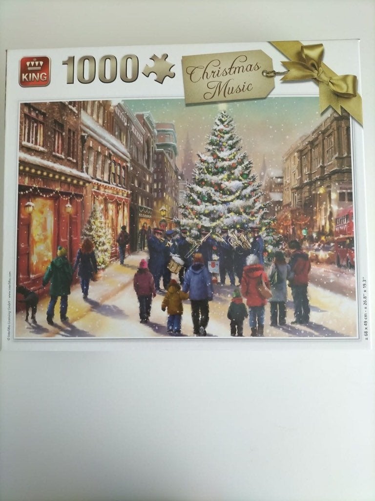 King puzzel (Christmas music - Christmas collection), Ophalen, 500 t/m 1500 stukjes, Zo goed als nieuw, Legpuzzel