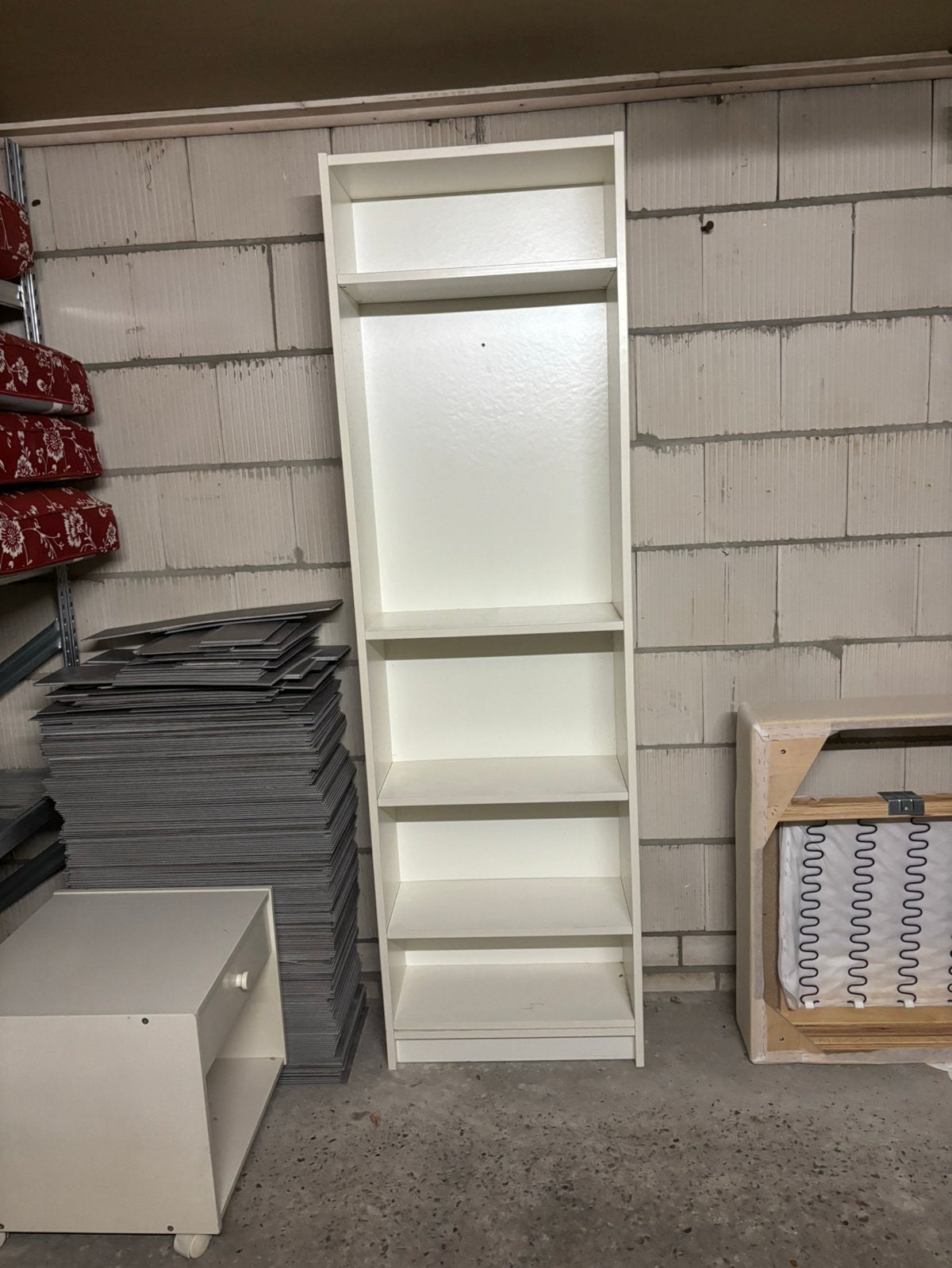 Witte boekenkast  - 200 cm breed, Huis en Inrichting, Kasten | Boekenkasten, Ophalen, Met plank(en), Gebruikt, 150 tot 200 cm