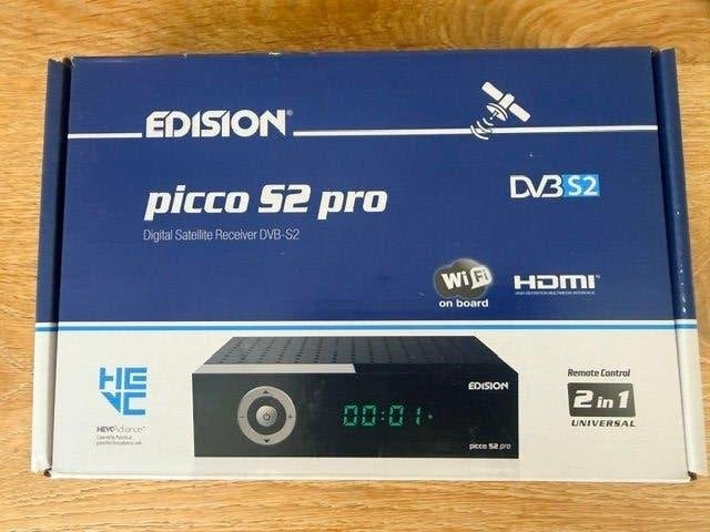 Complete Satellietset: Edision Picco S2 Pro HD-ontvanger, Ophalen, Gebruikt, (Schotel)antenne, Overige merken