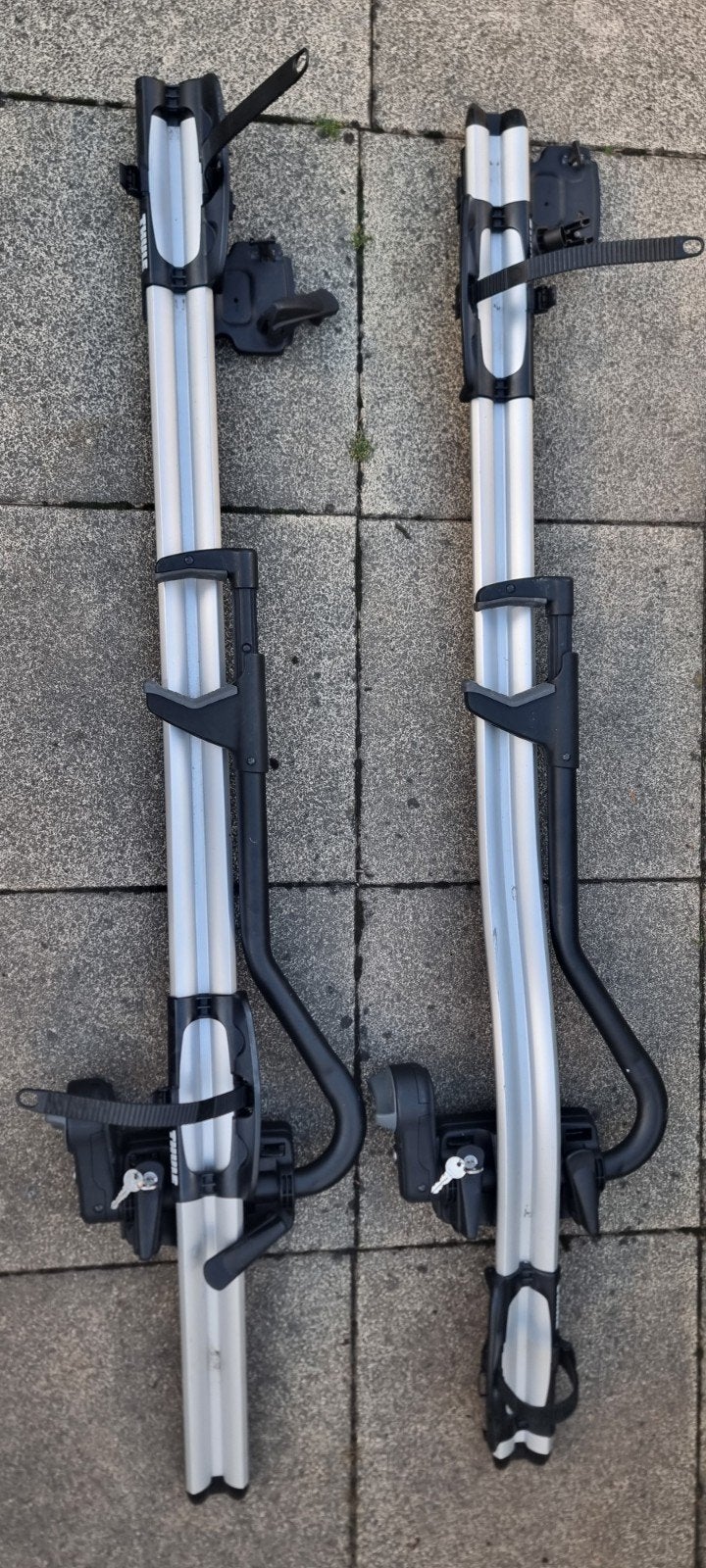 Thule Proride fietsendragers voor dakmontage (set van 2), Auto diversen, Ophalen of Verzenden, 2 fietsen, Gebruikt, Dakdrager