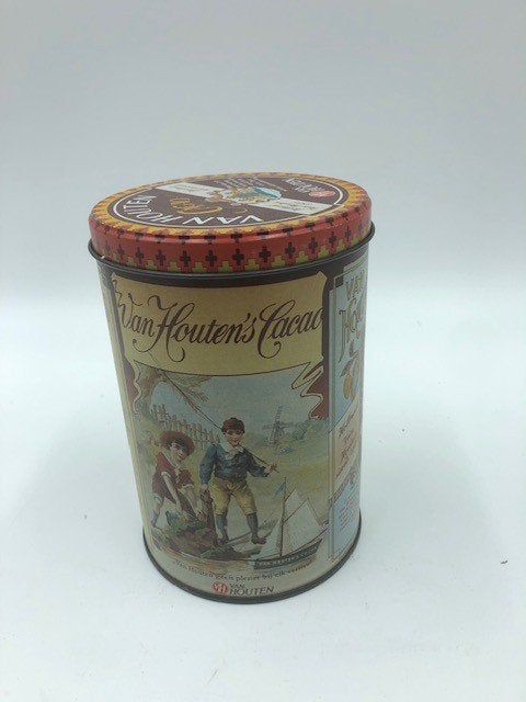 Retro Vintage Blik Van Houten's Cocoa, Verzamelen, Blikken, Ophalen of Verzenden, Gebruikt, Overige, Overige merken