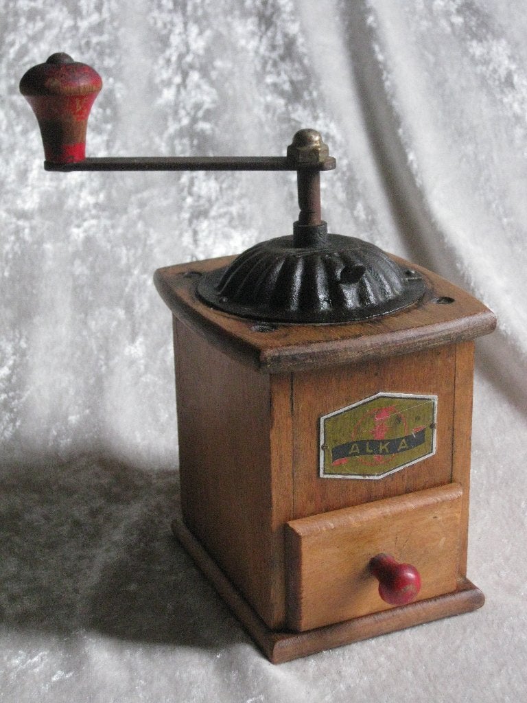 Alka Antieke Houten Koffiemolen Germany, Ophalen
