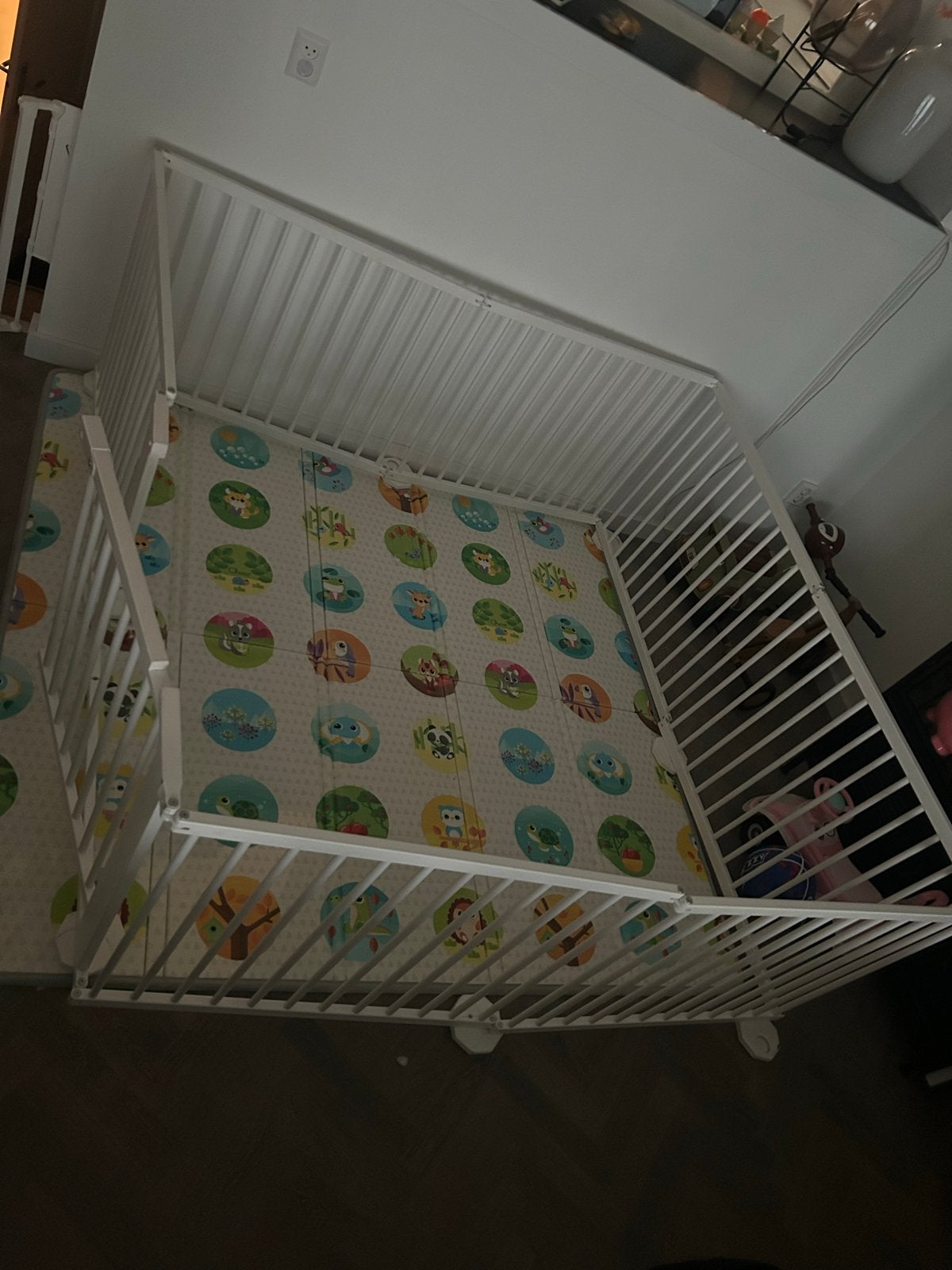 Grote witte grondbox/Playpen 182,5 cm  182,5 cm, Ophalen, Gebruikt, Vierkant