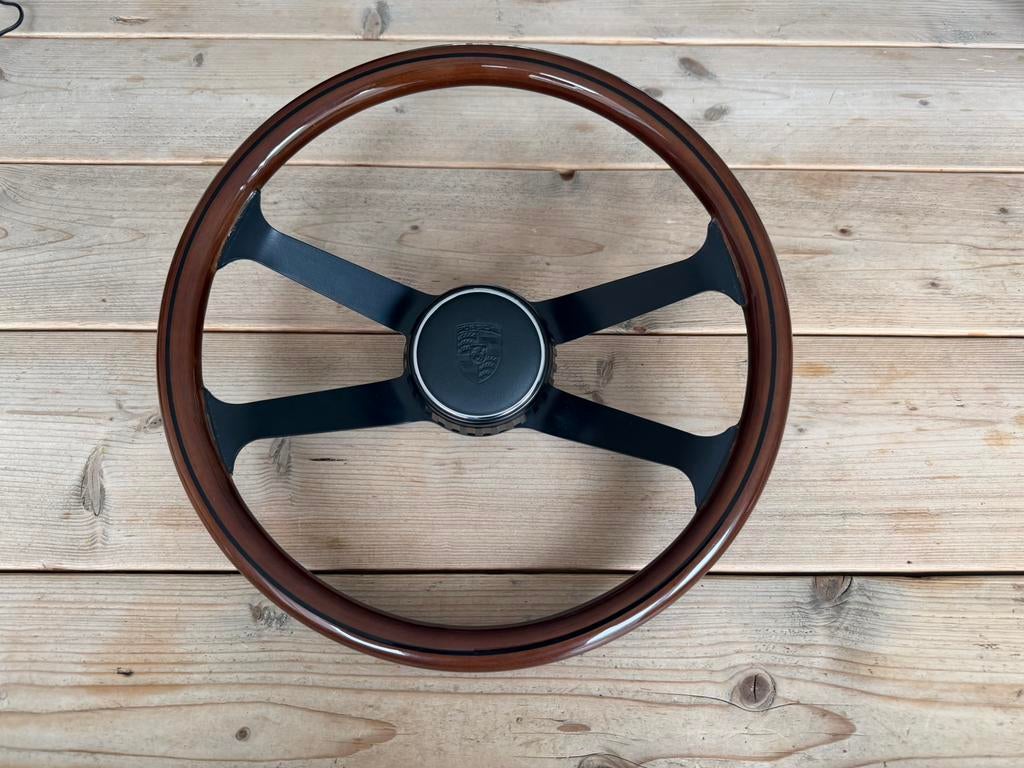 Porsche 911 912 vroeg houten stuur met hockey puck claxondop, Ophalen, Porsche