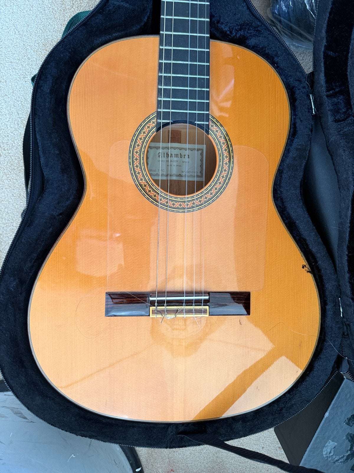 Alhambra 7 FC Klassieke Spaanse Gitaar met Koffer, Ophalen, Gebruikt, Klassieke of Spaanse gitaar, Met koffer