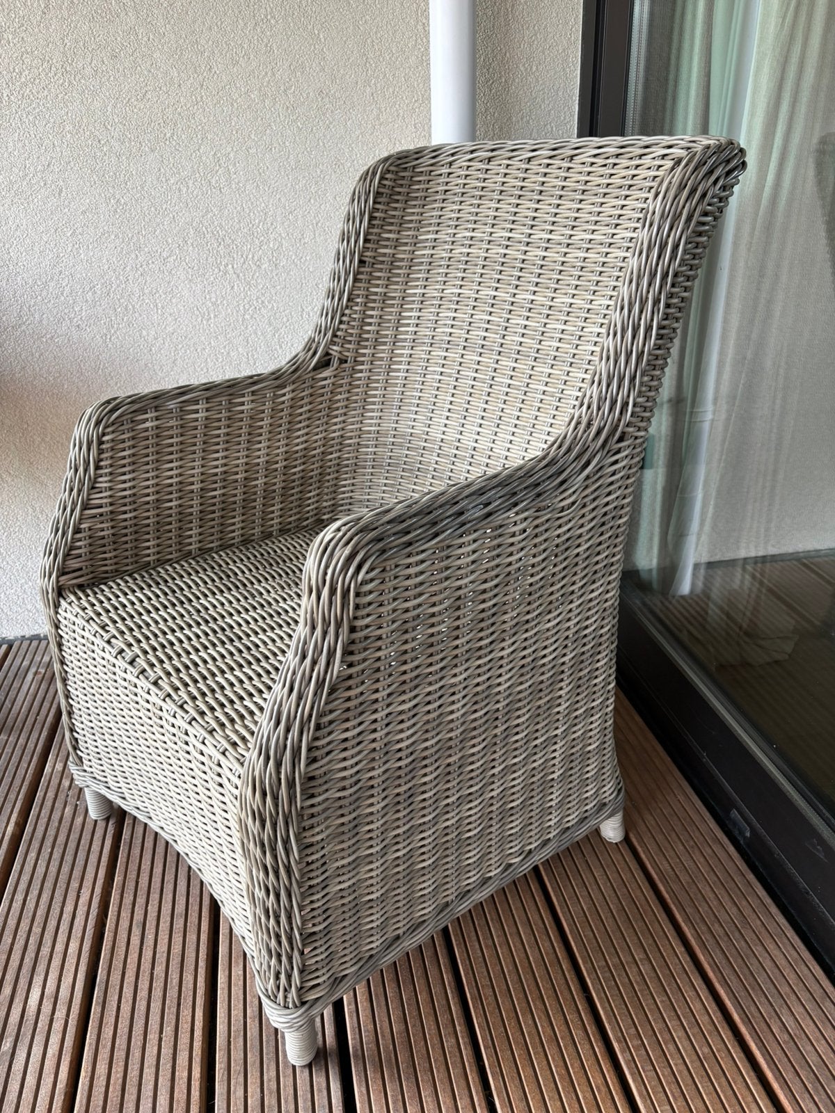 Wicker tuinstoel, Tuin en Terras, Tuinstoelen, Ophalen, Gebruikt, Wicker