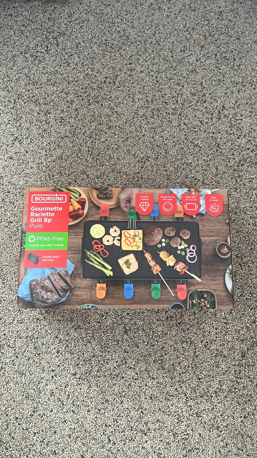 Bourgini Gourmette Raclette Grill 8P Pure - Nieuw in doos, Ophalen of Verzenden, Nieuw