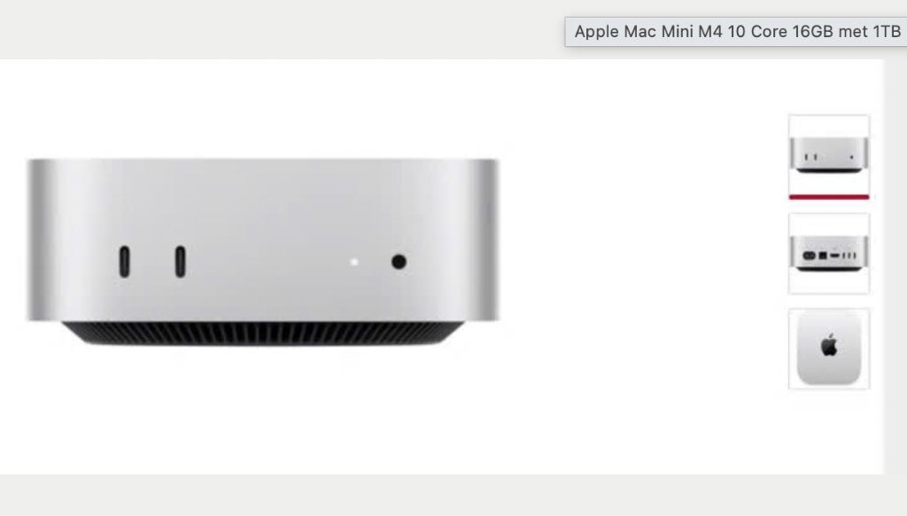 Op voorraad: Apple Mac Mini M4 10/10 Core 16GB 1TB 2TB SSD, Computers en Software, Apple Desktops, Amterdam, 2 tot 3 Ghz, Apple