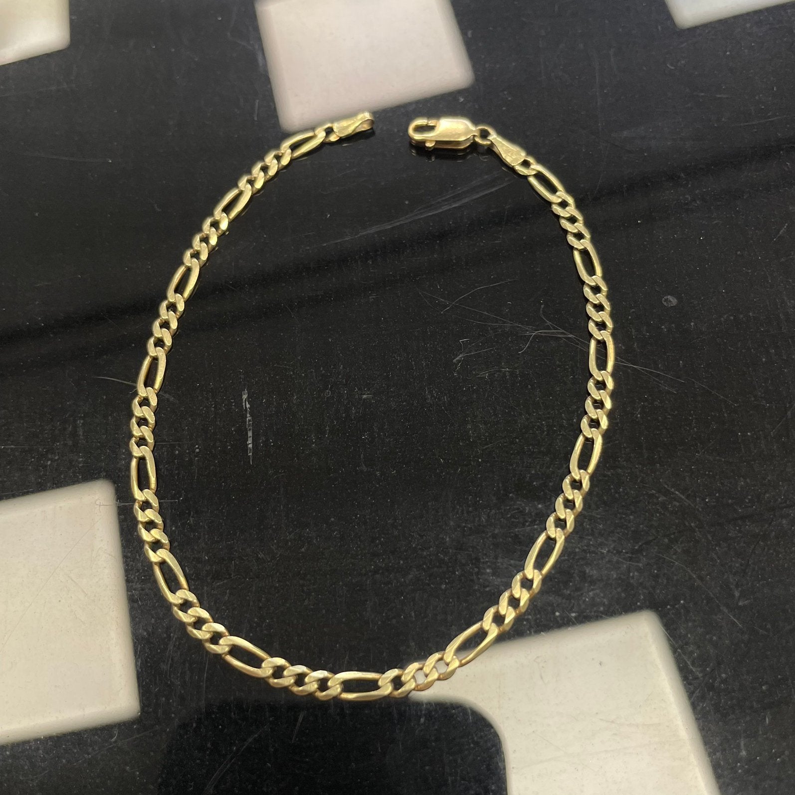 14k gouden figaro armband, Ophalen of Verzenden, Zo goed als nieuw, Goud, Goud