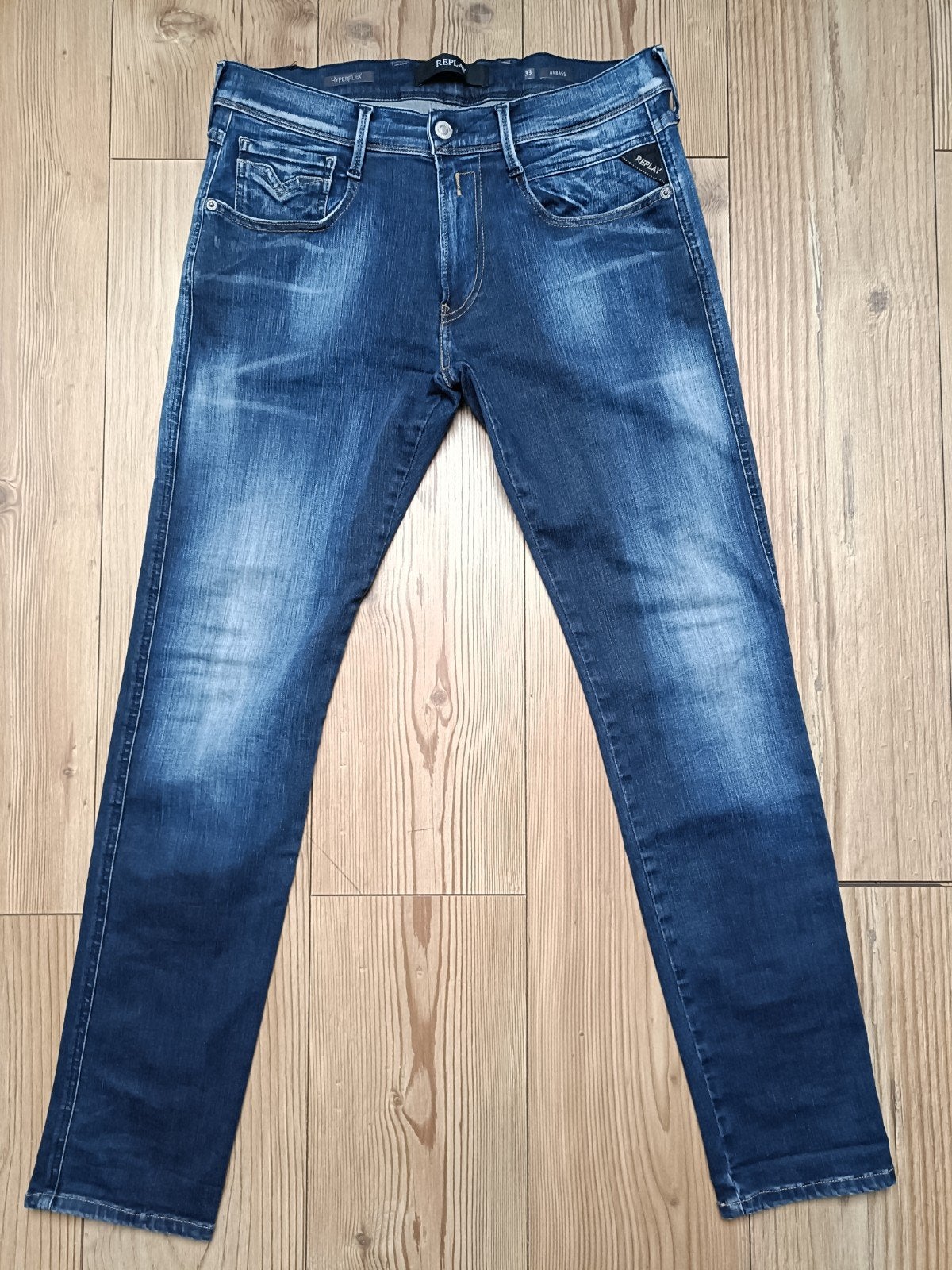 Replay anbass hyperflex maat 33-32, Ophalen of Verzenden, Zo goed als nieuw, Blauw, W33 - W34 (confectie 48/50)