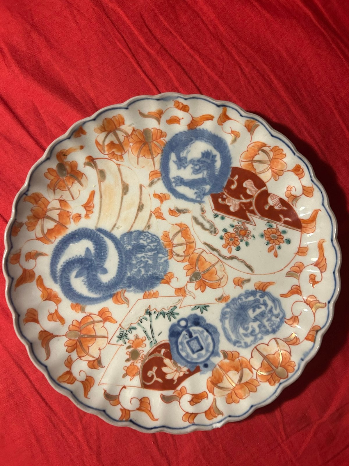 Antiek Chinees Imari bord (22 cm) - 18e eeuw (Qianlong), Ophalen of Verzenden