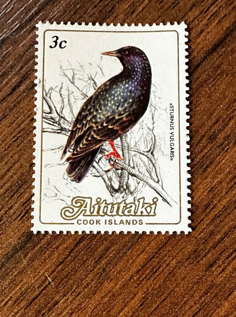 Aitutaki 1984 postfris met vogel Spreeuw, Ophalen of Verzenden, Postfris