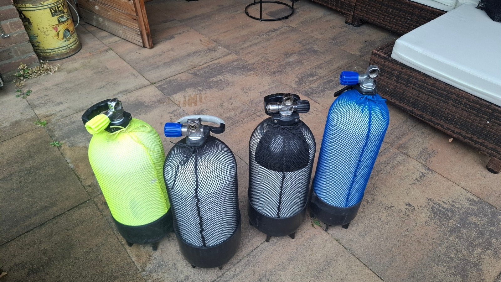 Duik pcp flessen 10L en 12L  keur tot 27/07/2031, Watersport en Boten, Duiken, Ophalen, Zo goed als nieuw, Duikfles