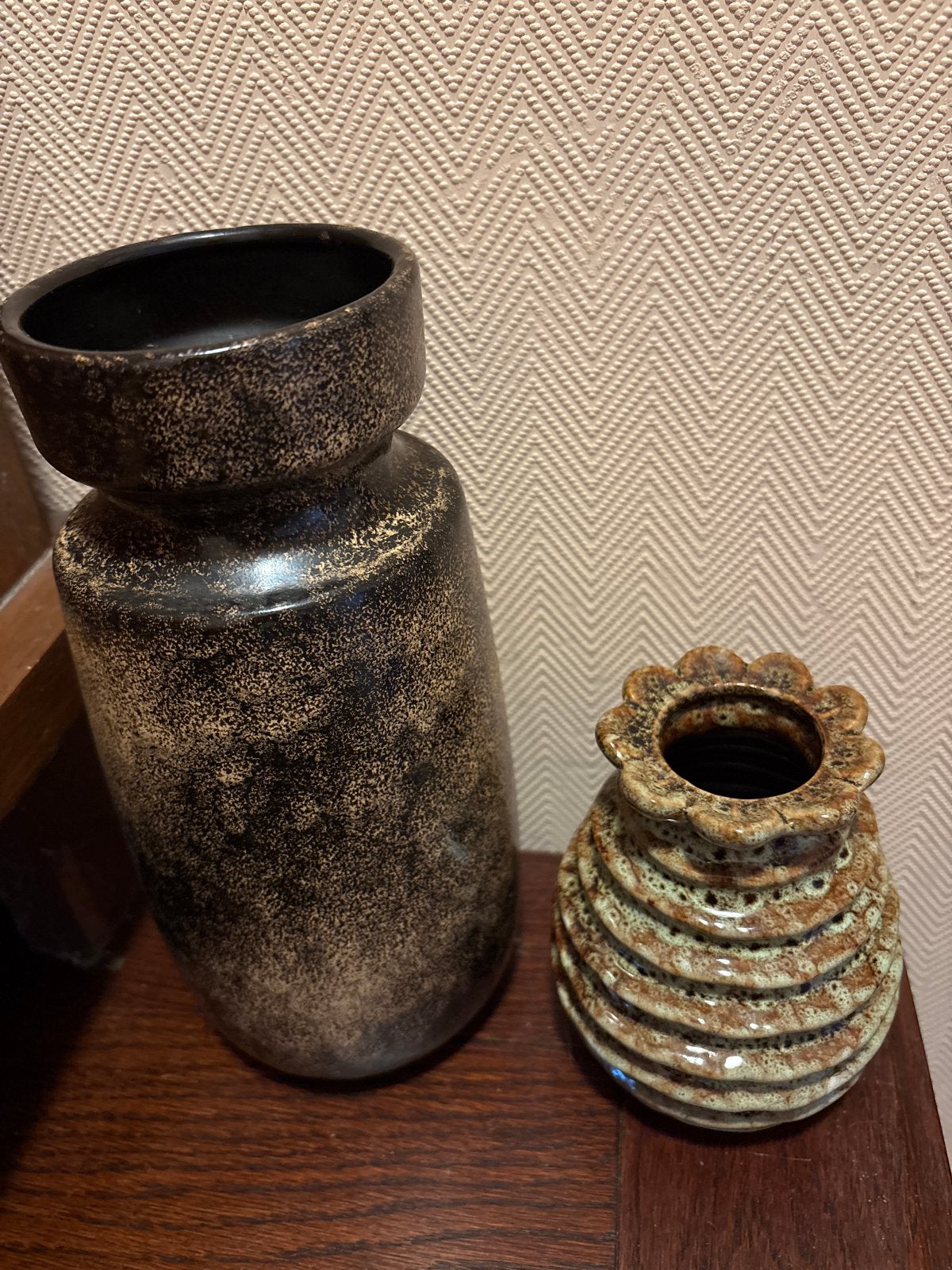 Vintage West Germany Keramiek Vazen Set - Fat Lava Stijl, Ophalen of Verzenden