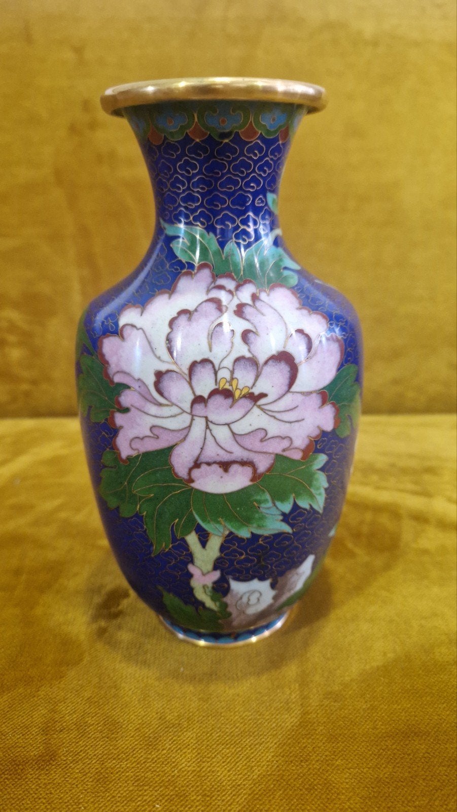 Cloisonné vaasje met bloemen en vogels, Antiek en Kunst, Ophalen of Verzenden
