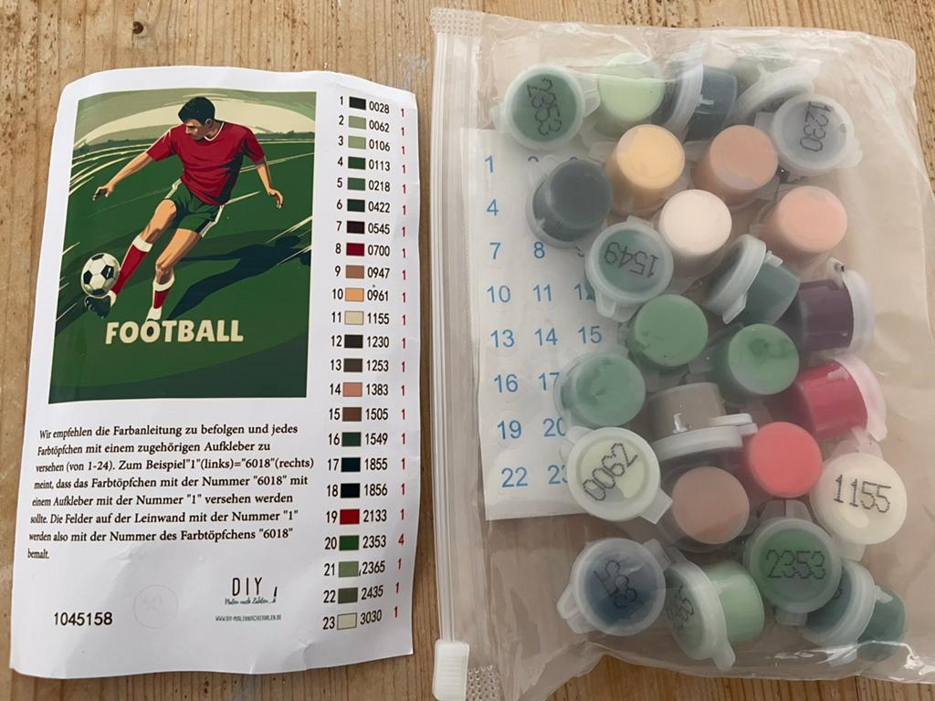 Schilderen op nummer / voetballer, Hobby en Vrije tijd, Schilderen, Ophalen of Verzenden, Nieuw, Schilderen op nummer