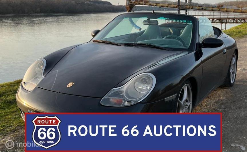 Porsche 911 Carrera Cabriolet | 2000 | Route 66 Auctions, Auto's, Overige carrosserieën, Zwart, Bedrijf, Porsche