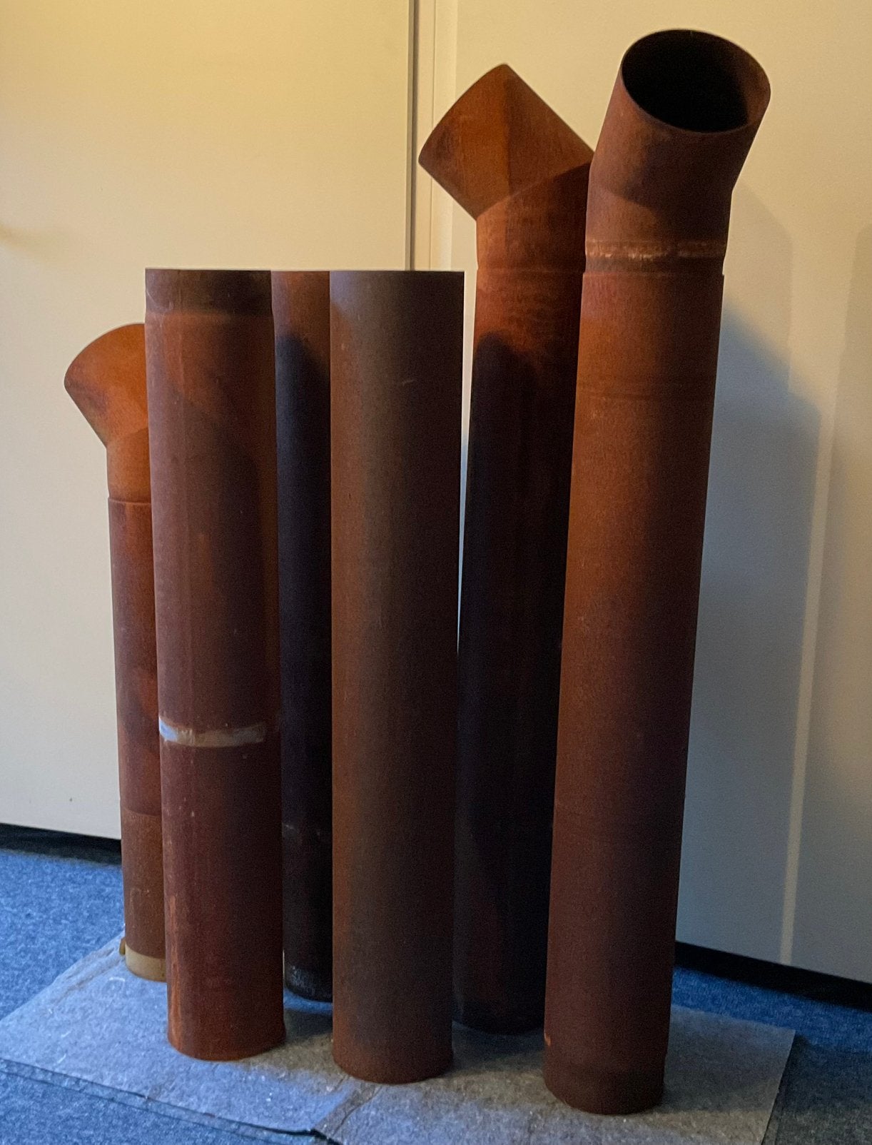 Cortenstaal buizen en bochten 150mm, Ophalen, Gebruikt