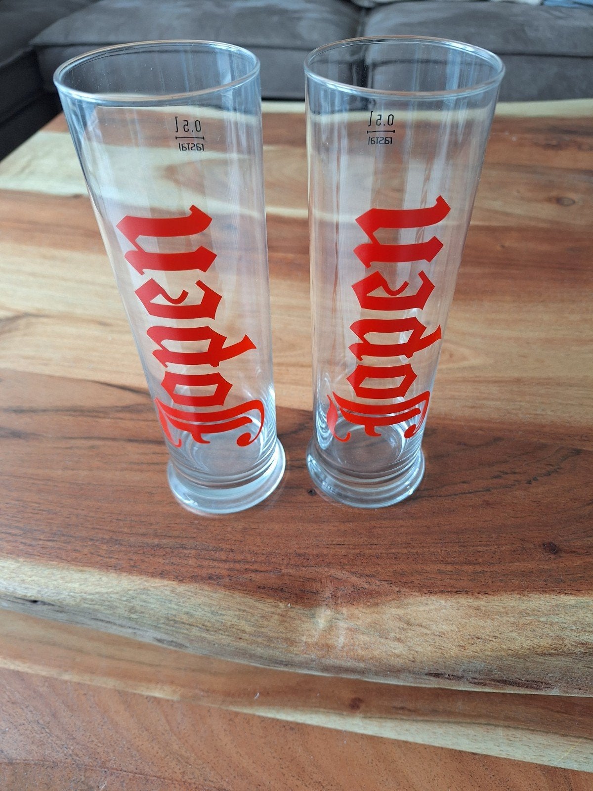 Set van 2 Jopen bierglazen (0,5L), Verzamelen, Ophalen, Zo goed als nieuw, Bierglas