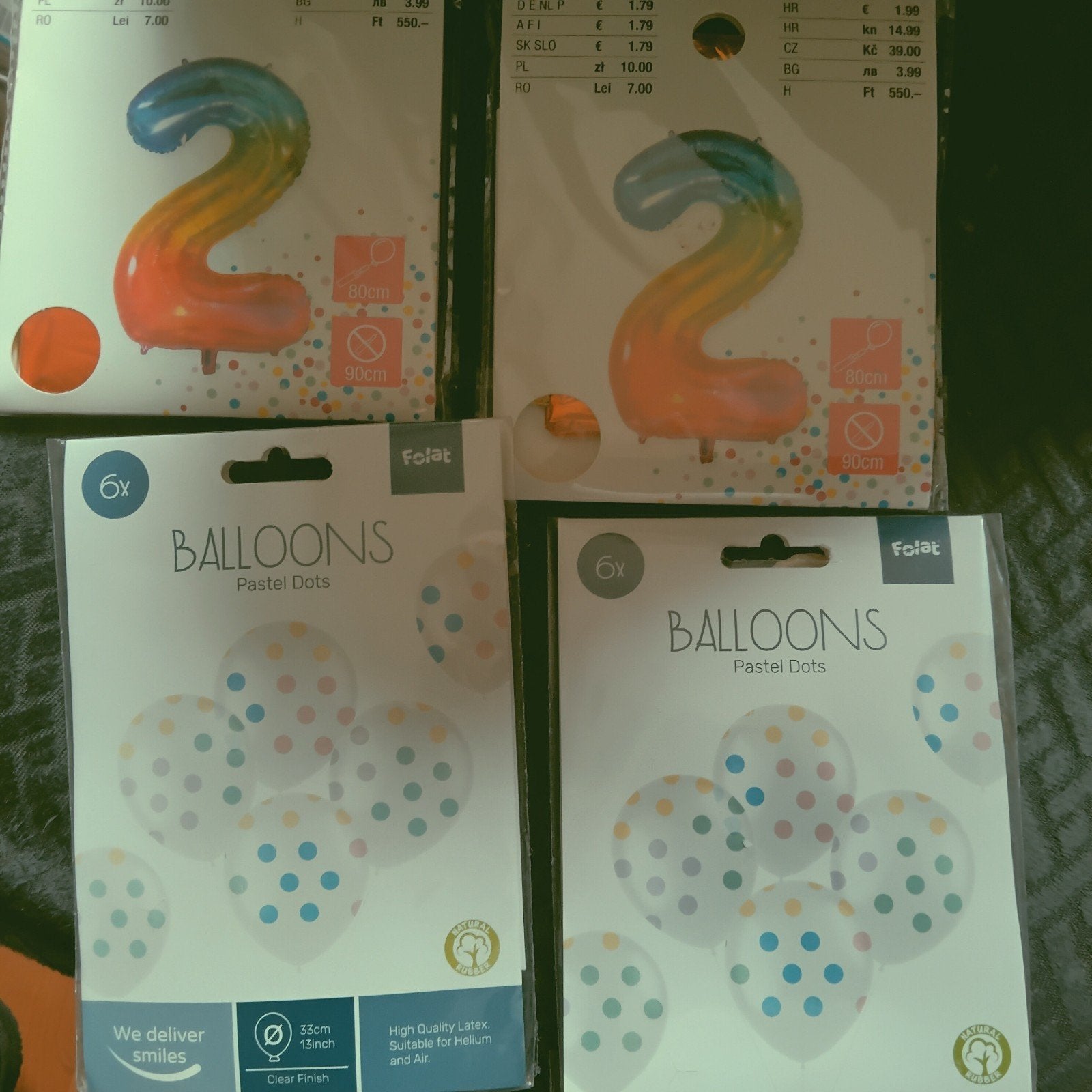 Folieballon Cijfer 2 & Ballonnen Set, pomp, Ophalen, Nieuw, Versiering, Verjaardag