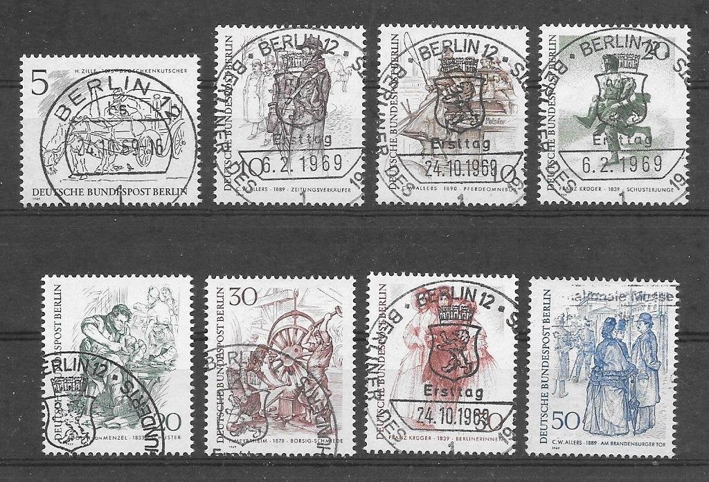 Duitsland - Berlijn 1969  19e Eeuw, Verzenden, BRD, Gestempeld