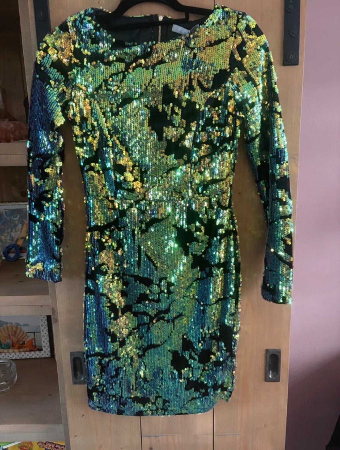 Nieuwe Allyson Collection pailletten jurk maat S, Kleding | Dames, Meerkleurig, Ophalen of Verzenden, Zo goed als nieuw, Maat 36 (S)