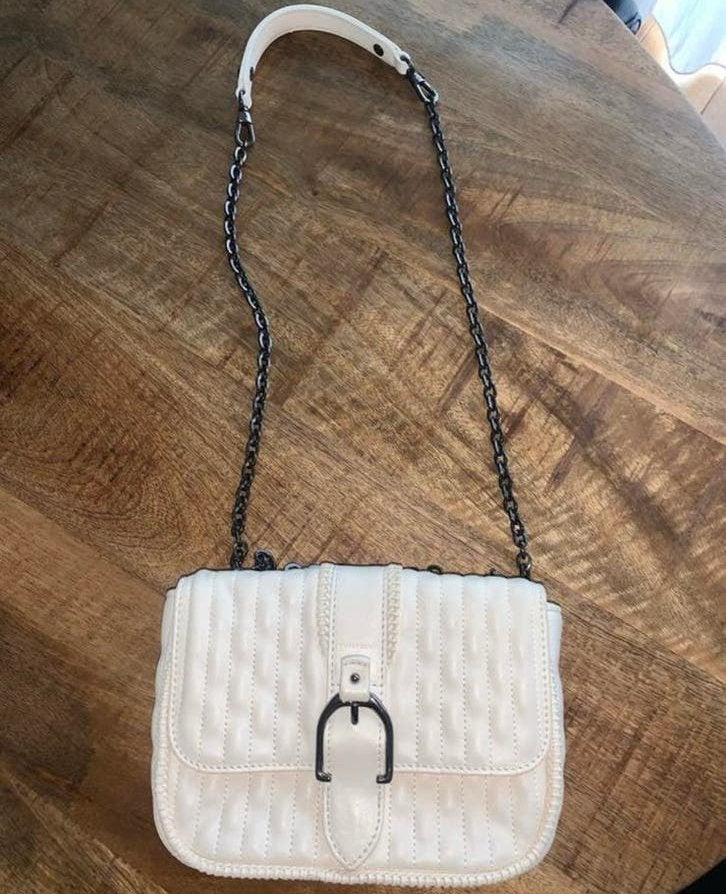 Longchamp tas origineel, Ophalen of Verzenden, Zo goed als nieuw, Wit, Avondtasje