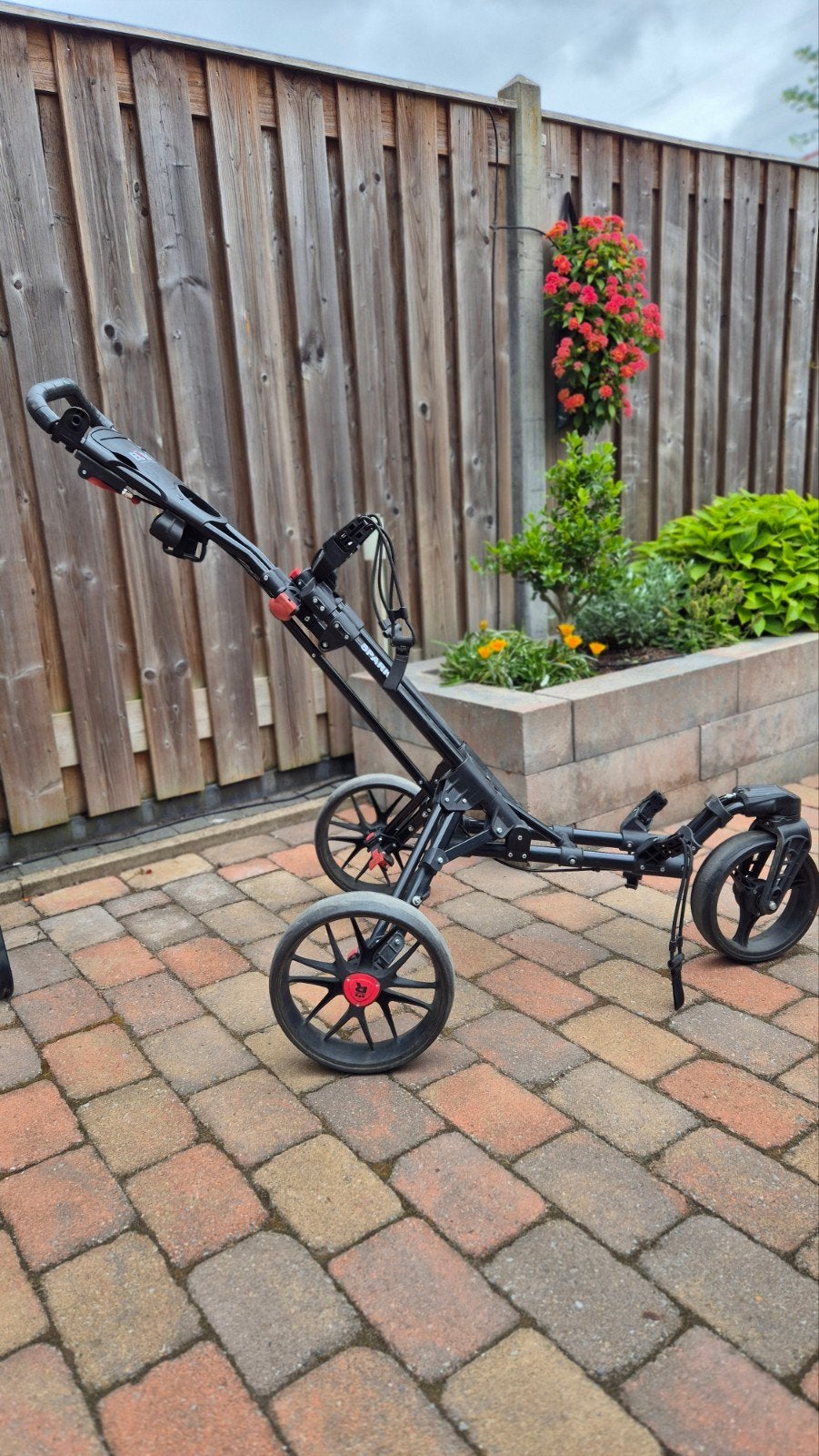 Elrey 3 wiel golftrolley met stuurwiel, Sport en Fitness, Golf, Ophalen, Gebruikt, Golfkar, Overige merken