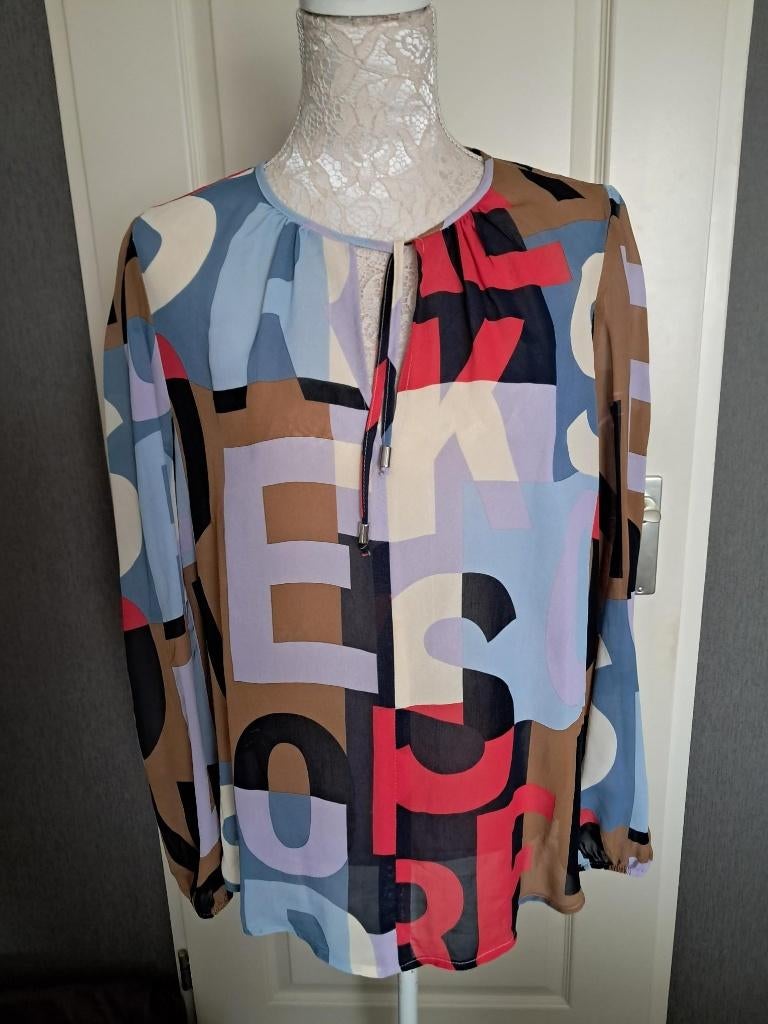 Blouse &Co Woman  Kleur : Zwart beige rood Blauw Maat : L, Maat 38/40 (M), Overige kleuren, &Co Woman, Nieuw