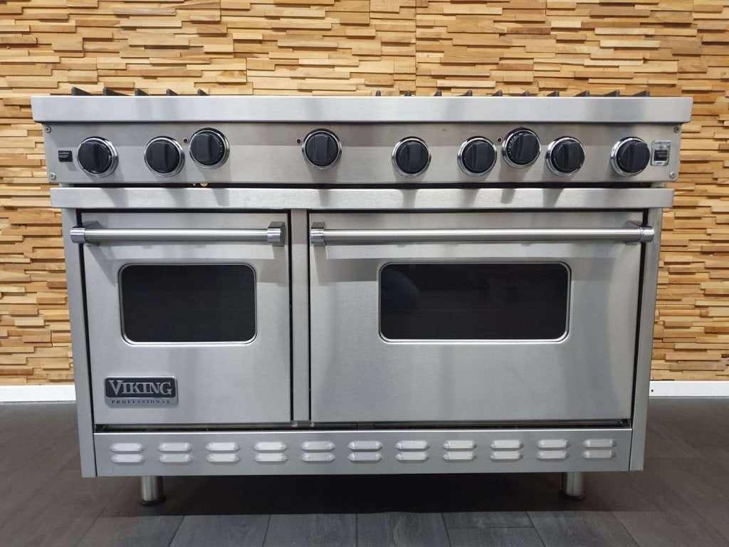 Viking Fornuis 120cm RVS 2 GASOVENS teppanyaki plaat 6 pits, Niet ingevuld, 60 cm of meer, Niet ingevuld, Ophalen of Verzenden