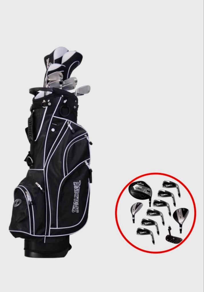Spalding Graphite True Black heren Golfclub Set met Putter, Ophalen of Verzenden, Gebruikt, Set, Overige merken