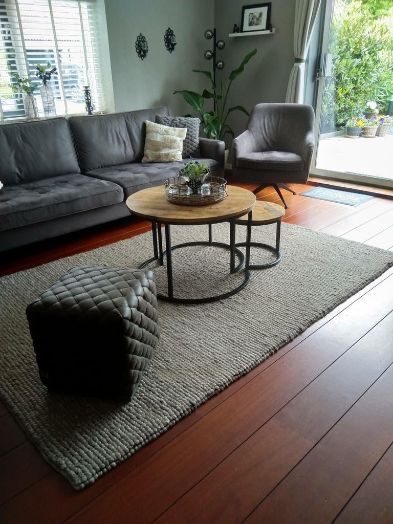 Karpet  Riviera  Maison, Beige, Ophalen of Verzenden, Zo goed als nieuw, 200 cm of meer