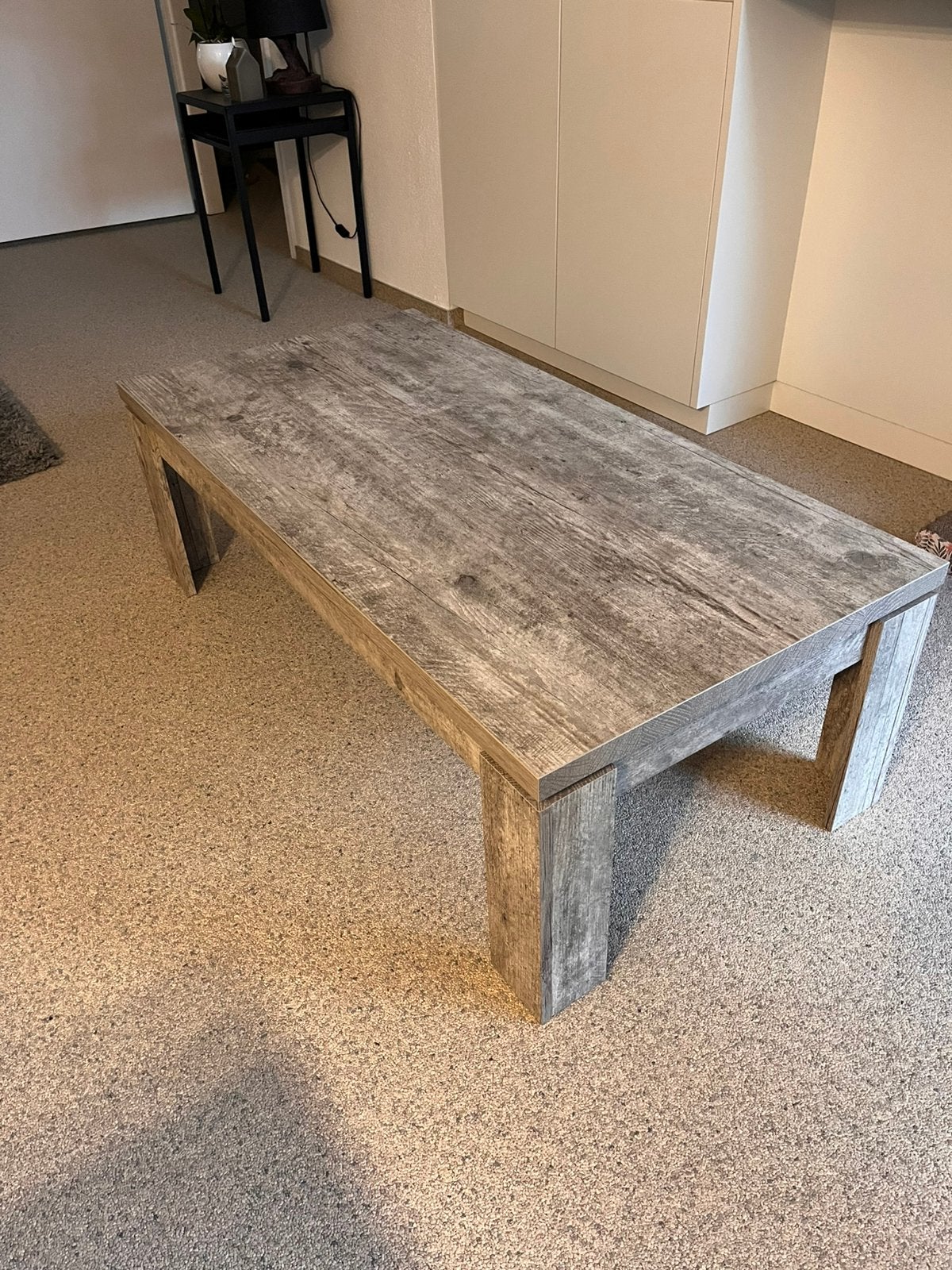 Grijze salontafel, Huis en Inrichting, Tafels | Salontafels, Ophalen, 100 tot 150 cm, 50 tot 100 cm, Zo goed als nieuw