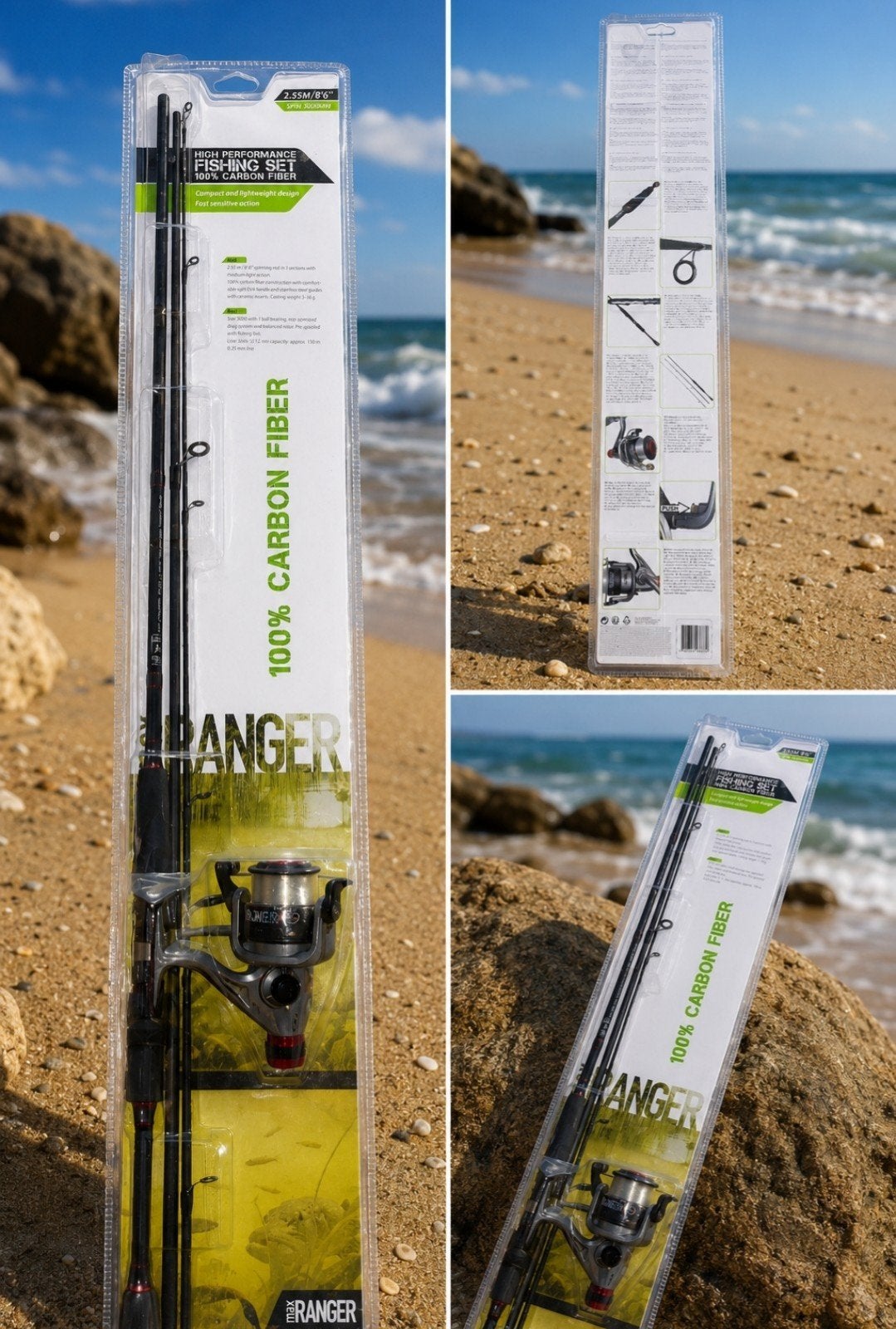 Ranger Hengelset – 100% Carbon Fiber – Nieuw in verpakking, Ophalen, Nieuw