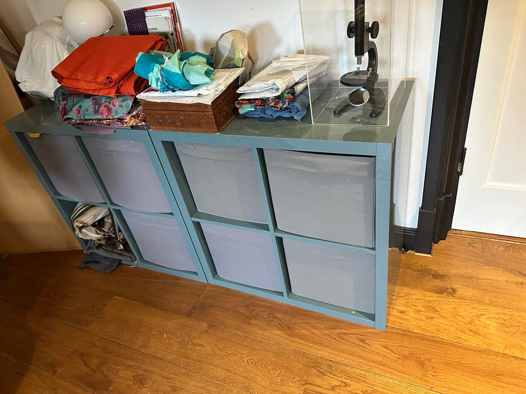 2 Kallax vakkenkasten ikea zonder stoffen lades, Ophalen of Verzenden, Gebruikt