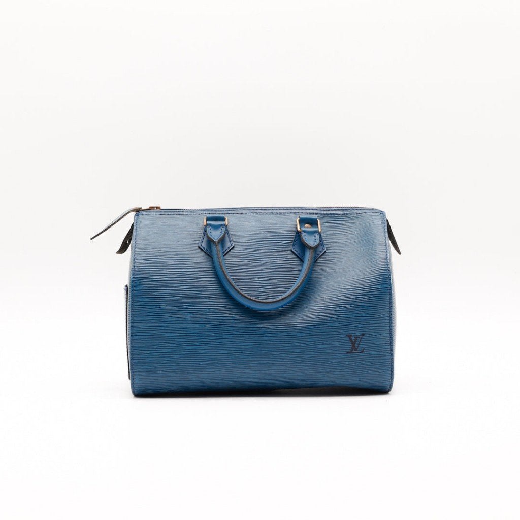 Louis Vuitton Speedy 25 in blauw Épi-leer handtas, Verzenden, Gebruikt, Blauw, Handtas