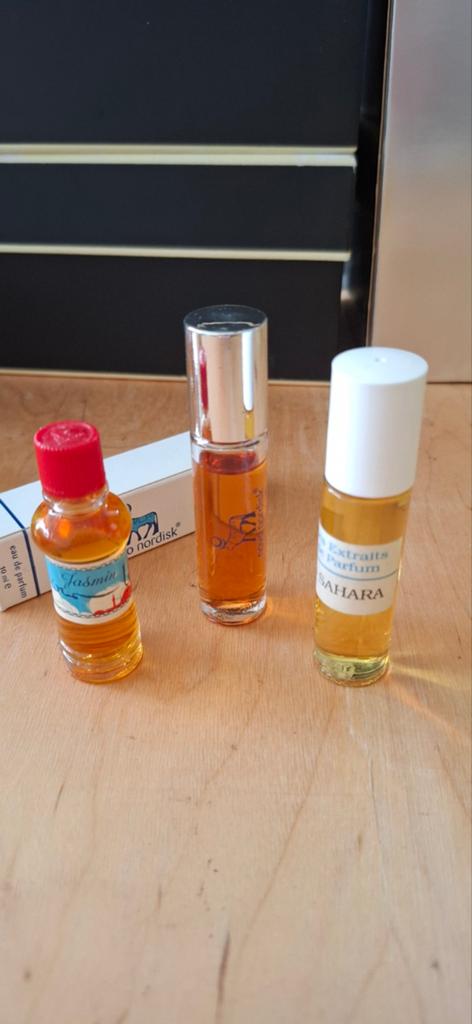 @3 oude mini-flesjes:NOVO NORDISK,Fleur SAHARA, Jasmin@, Ophalen of Verzenden, Parfumfles