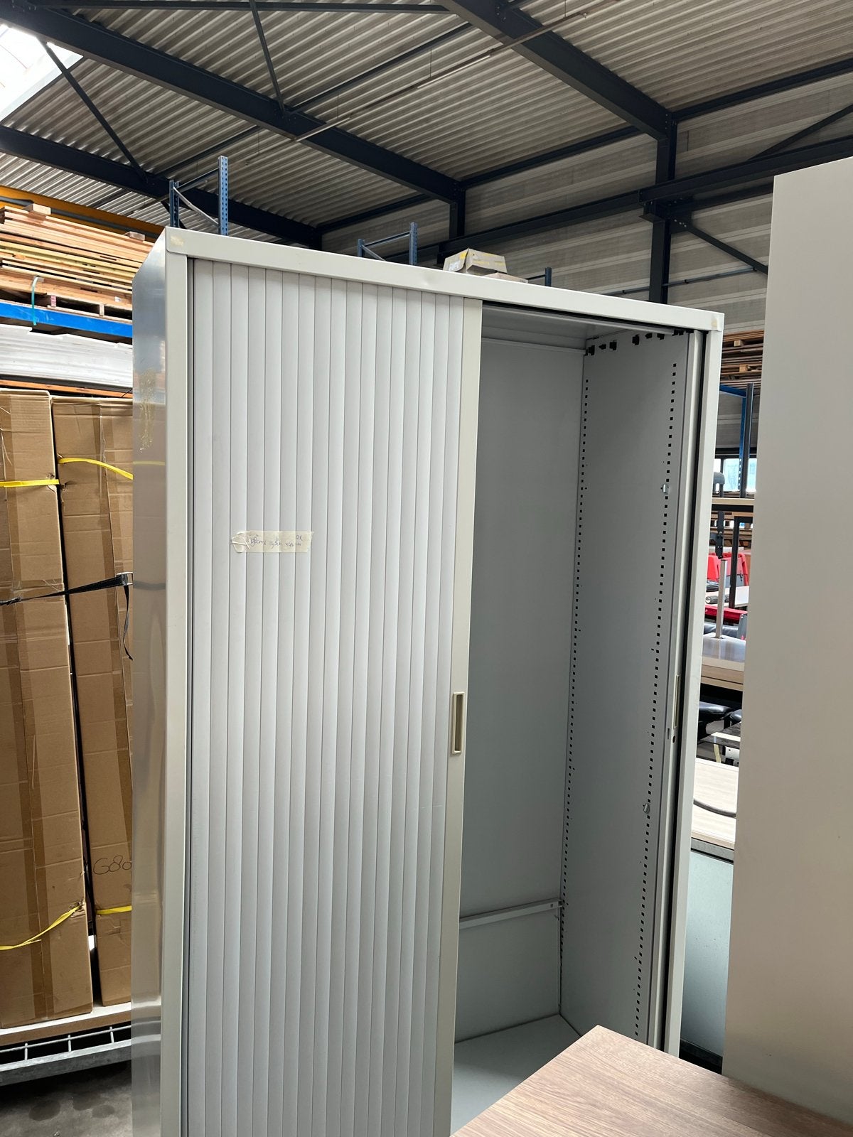 Mooie opbergkast met roldeur - H198 B119,5, Ophalen, Gebruikt, 100 tot 150 cm, 150 tot 200 cm