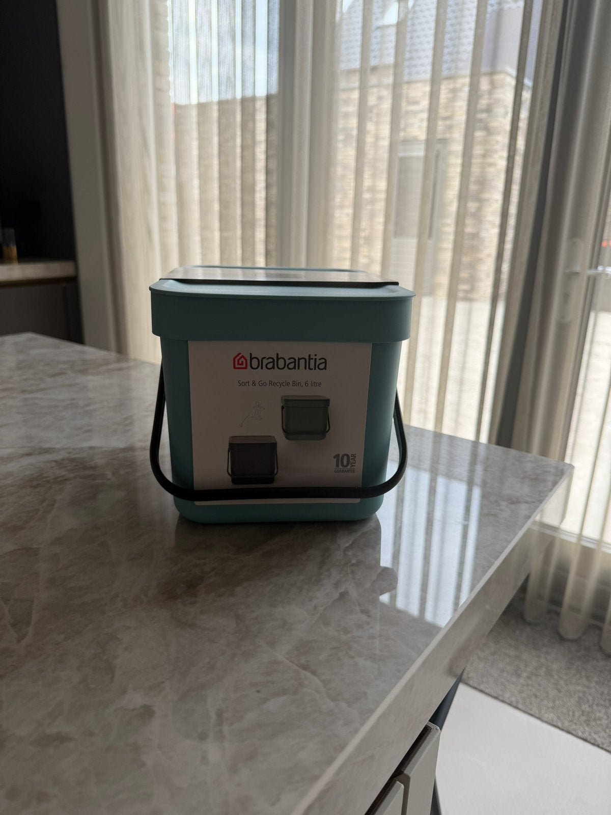 Gloednieuwe Brabantia Sort & Go afvalbakje tafel model, Ophalen, Kunststof, Nieuw, Minder dan 10 liter