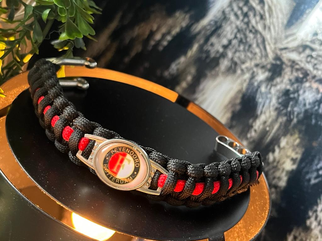 Gevlochten paracord met Feyenoord logo FR1908 voetbal, Ophalen of Verzenden, Zo goed als nieuw, Feyenoord