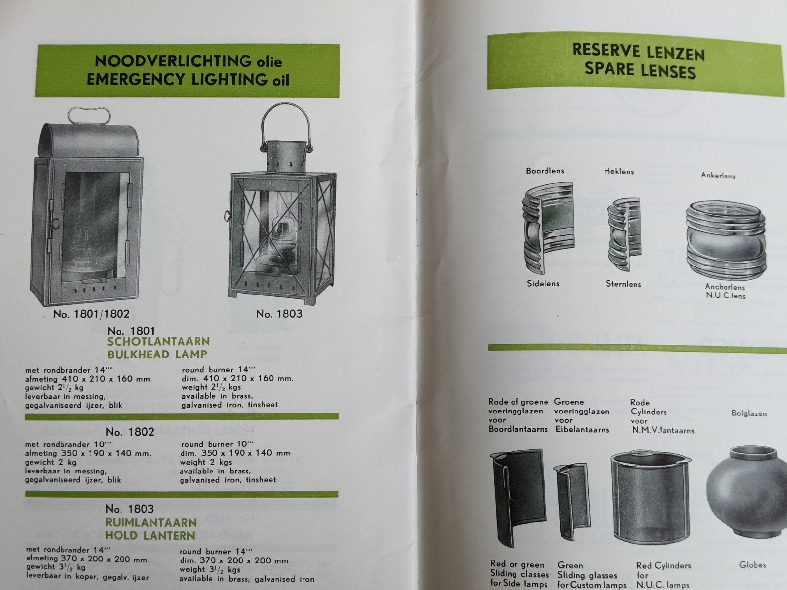 1960, CATALOGUS SCHEEPS VERLICHTING/ LAMP, LANTAARN., Boeken, Verzenden, Gelezen