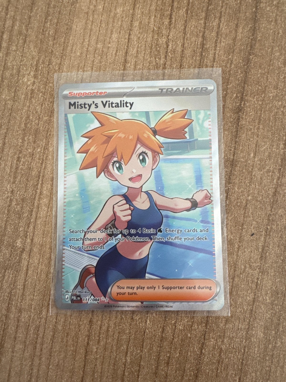 Misty's Vitality 111/084 Pokémon Kaart - Near Mint, Ophalen of Verzenden, Zo goed als nieuw, Losse kaart