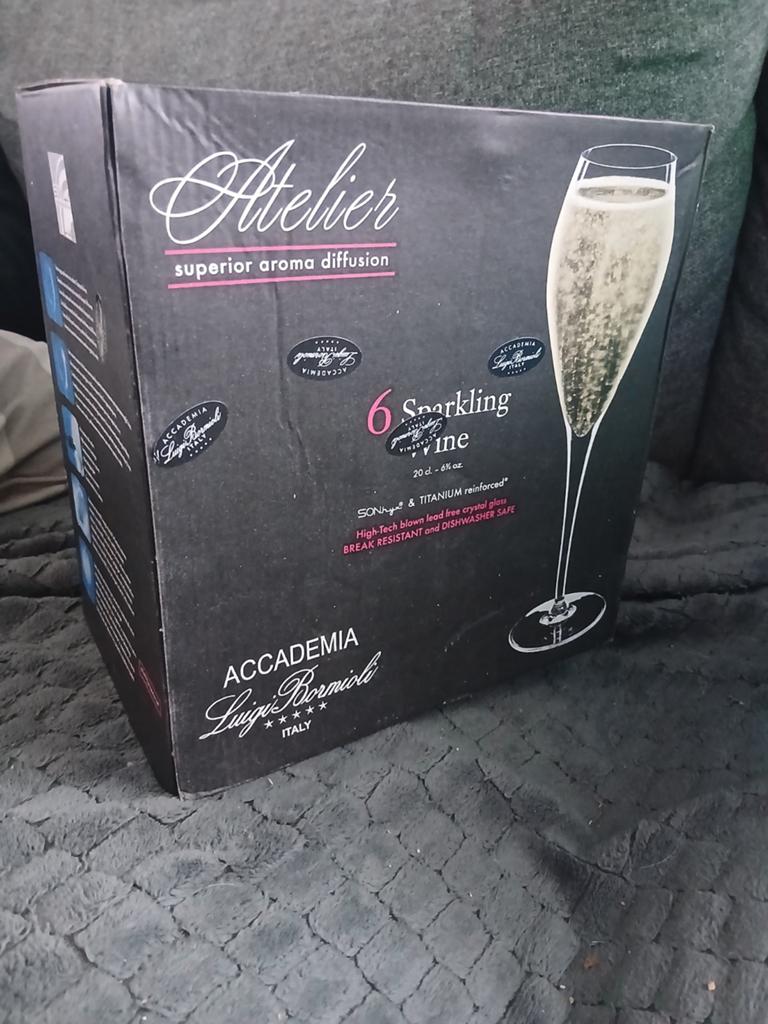 Set van 6 Luigi Bormioli Atelier champagne glazen, Overige typen, Ophalen of Verzenden, Nieuw