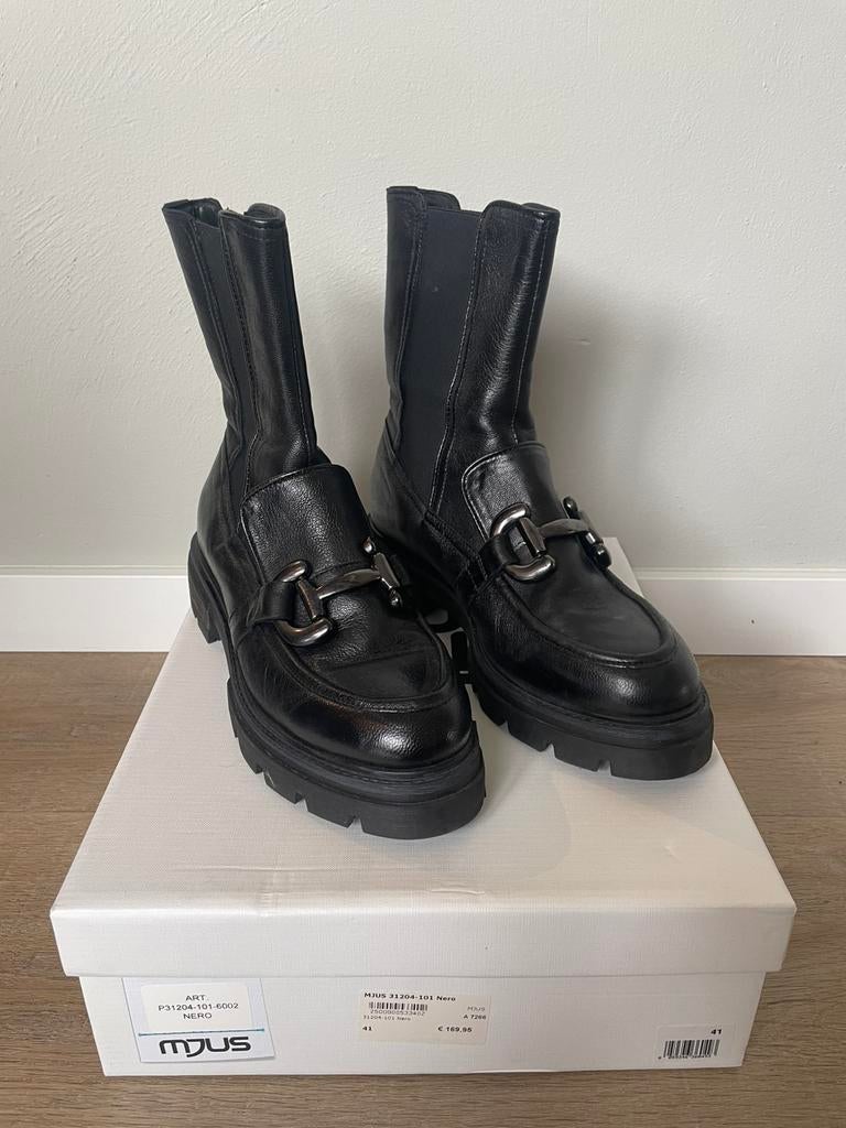 Zwarte laarsjes - Mjus, Kleding | Dames, Schoenen, Zwart, Lage of Enkellaarzen, Ophalen of Verzenden, Gedragen