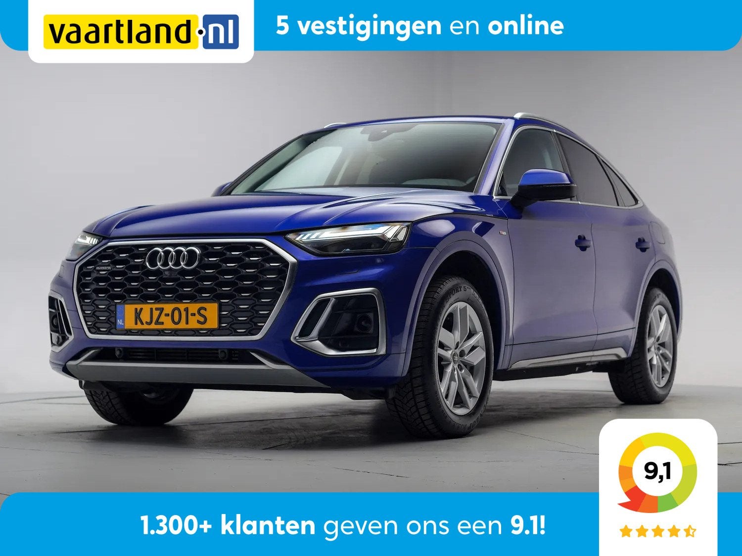Audi Q5 Sportback 55 TFSI e S-Line Edition [ Matrix-LED Mass, Auto's, Audi, Automaat, Gebruikt, 4 cilinders, Blauw