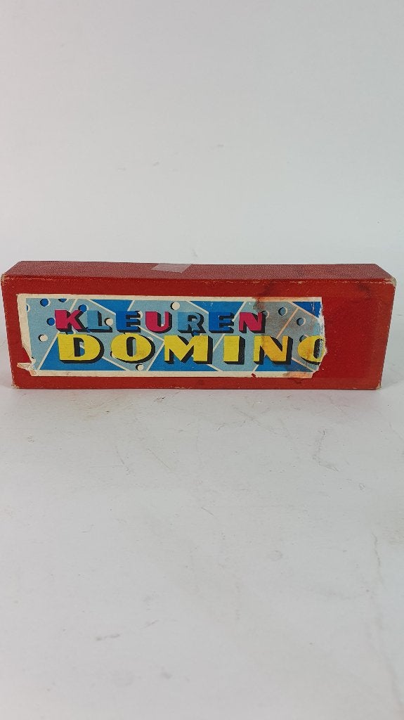 Vintage Domino, Kleurendomino, Jumbo. Compleet. 8C5, Tweedehands verkoop, Tweedehands verkoop, Gebruikt, Ophalen of Verzenden